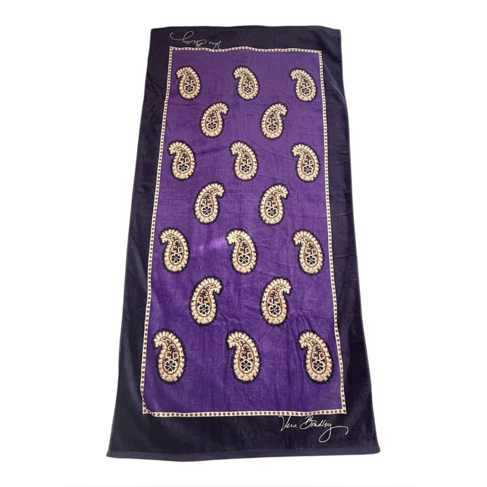 NWT Vera Bradley Simply Violet Beach Towel Purple retired pattern LAST ONE